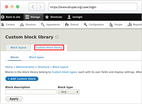 Now, Move On and Aelect The Custom Block Library.