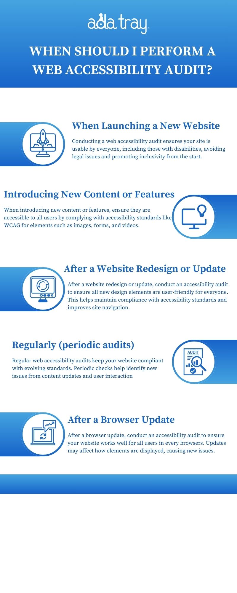 When should I perform a web accessibility audit